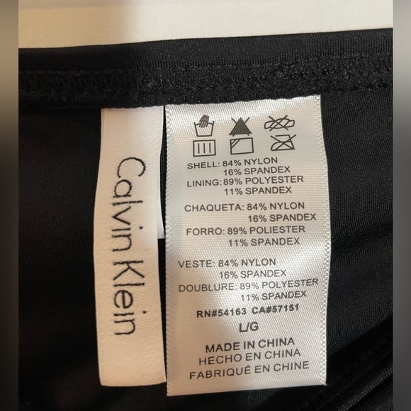 Calvin Klein Black Women’s Swim Bottoms Side Scrunch Tie Size Large Beach 🏝️ ☀️ - Picture 2 of 8